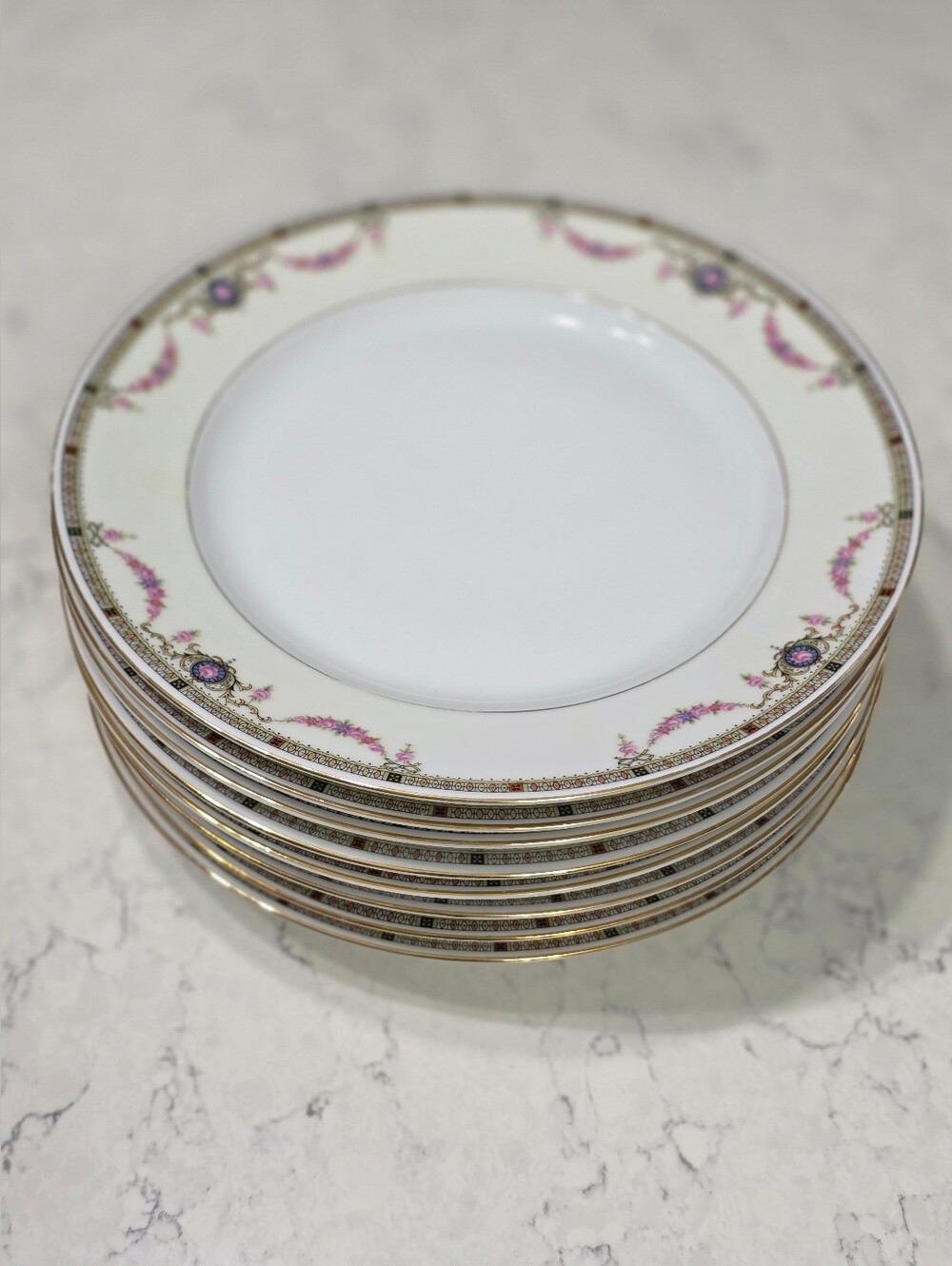 Set of 2 Antique Eamag Alt Schönwald Bavaria Dinner Plates
